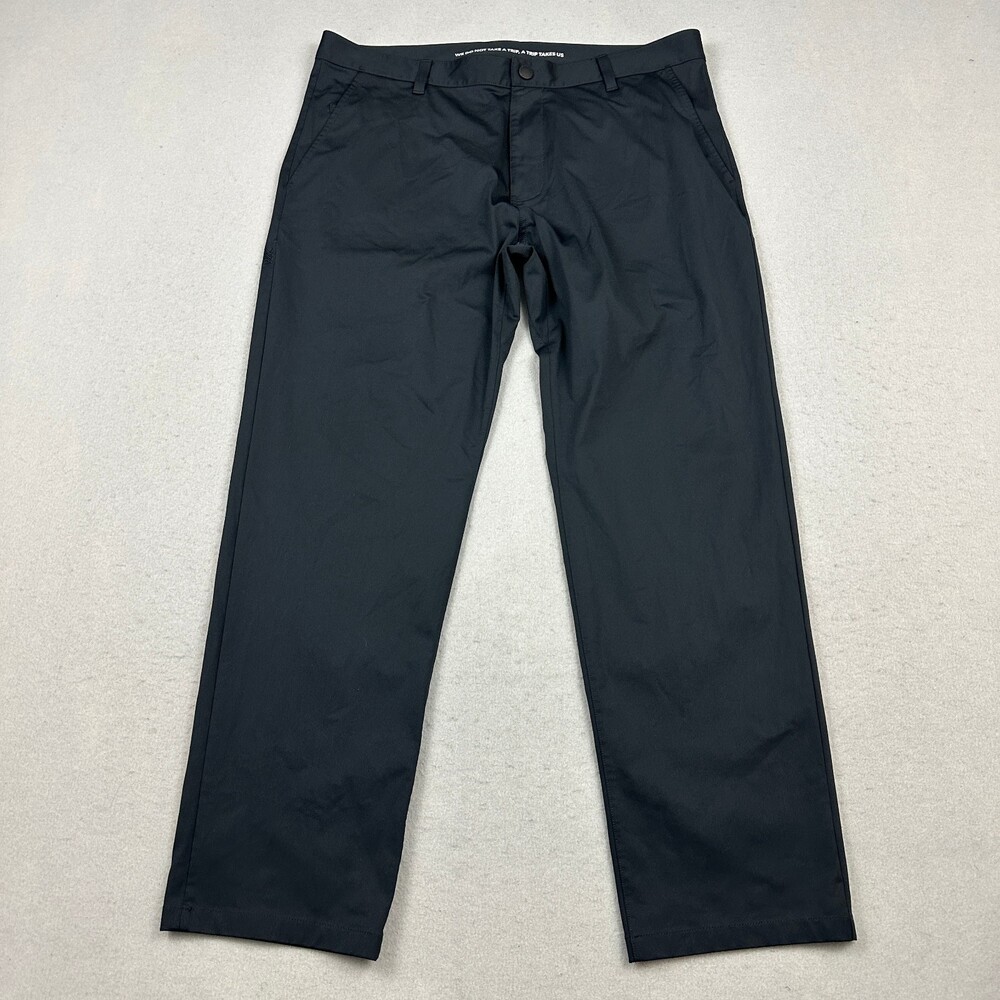 Rhone Commuter Pants Men 36 Black Luxury Tech Chino Slim Straight Trousers